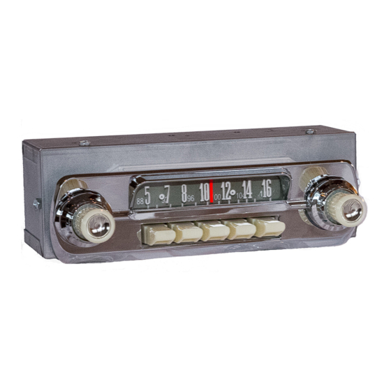 Antique Automobile Radio 422251B Installation And Operating Instructions