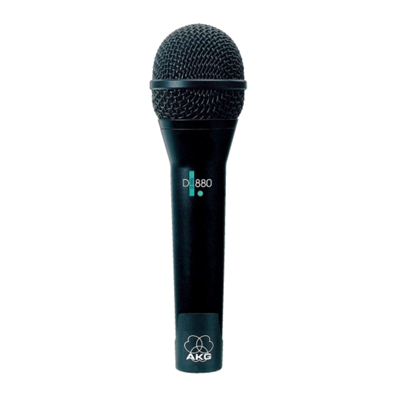 AKG D 880 User Instructions