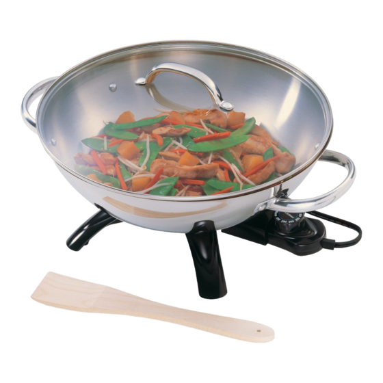 Presto Electric Wok Instructions Manual