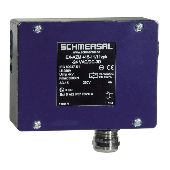 schmersal EX-AZ 415-ZPK-3D Operating Instructions