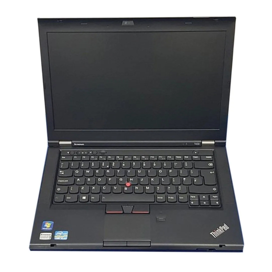 Lenovo ThinkPad T430 Safety, Warranty, And Setup Manual