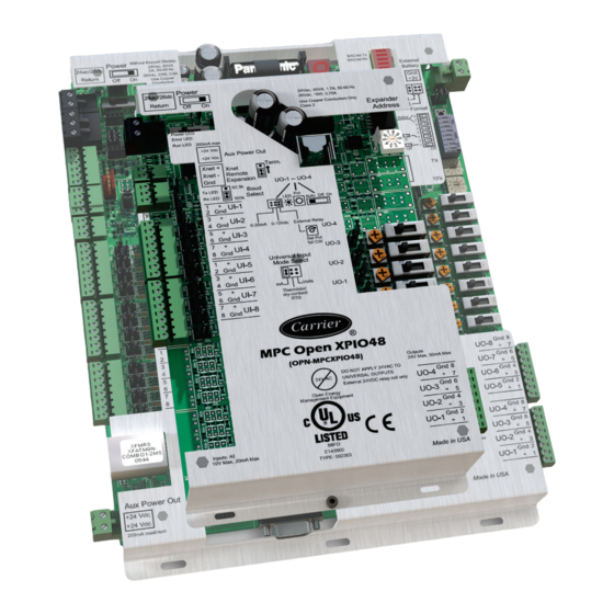 Carrier i-Vu MPC Open XP IO48/816 Installation And Startup Manual