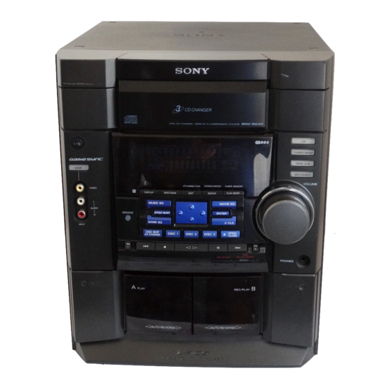 Sony HCD-RG40 Service Manual