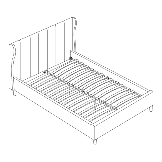 Seconique BLUE VELVET FABRIC AMELIA 4'6" BED Assembly Instructions Manual