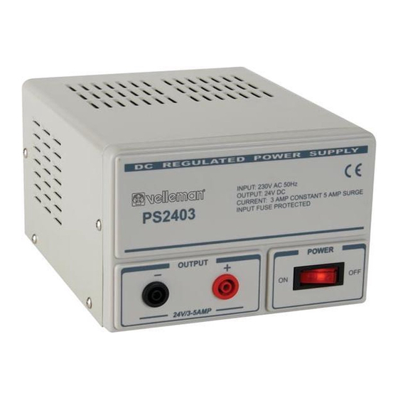 Velleman Ps2403 User Manual