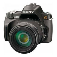 Sony A230Y - Alpha 10.2 MP Digital SLR Camera Instruction Manual