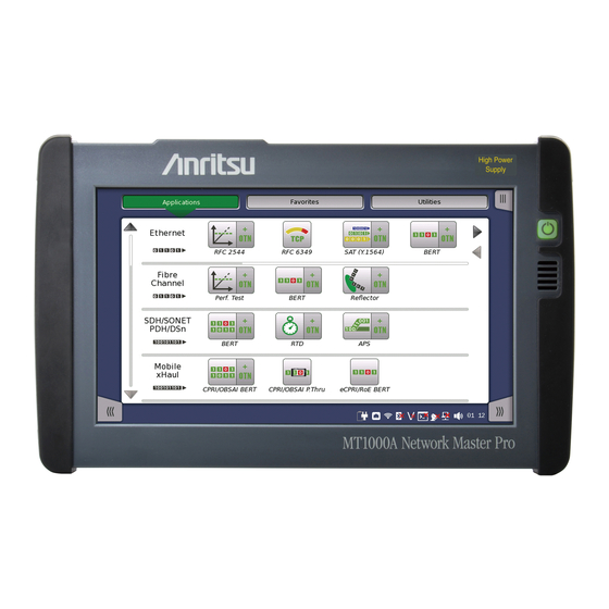 Anritsu Network master Pro Manual