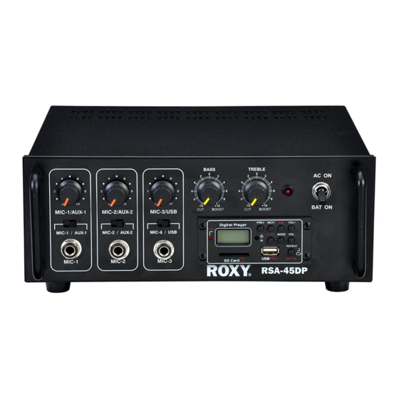 Roxy RSA-45M Operation Manual