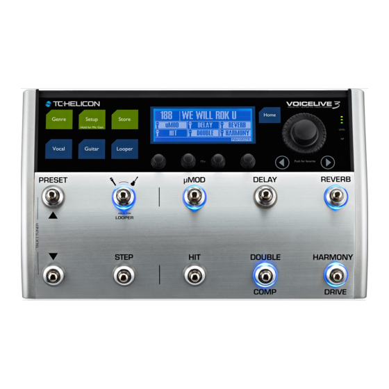 TC-Helicon VoiceLive 3 Getting Started