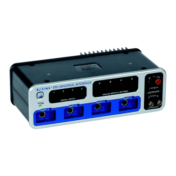 PASCO 850 Universal Interface Instruction Manual