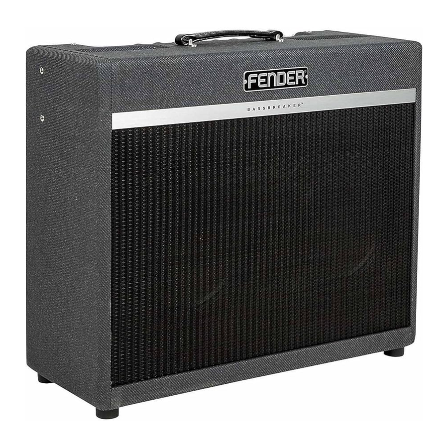 Fender Bassbreaker 45 - Amplifier Manual