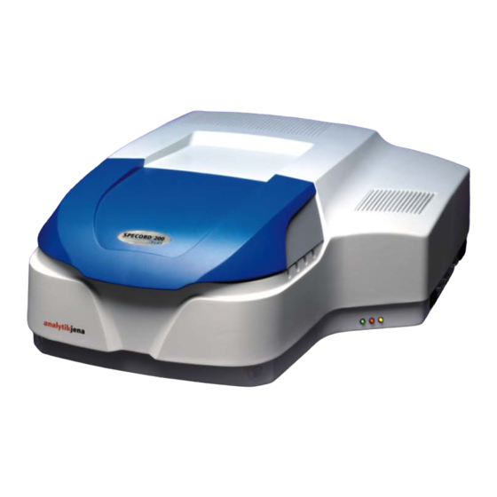 Analytik Jena SPECORD 50 PLUS Manual