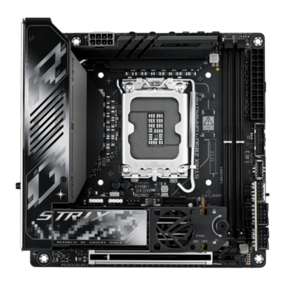 Asus ROG STRIX Z890-I GAMING WIFI Manuals