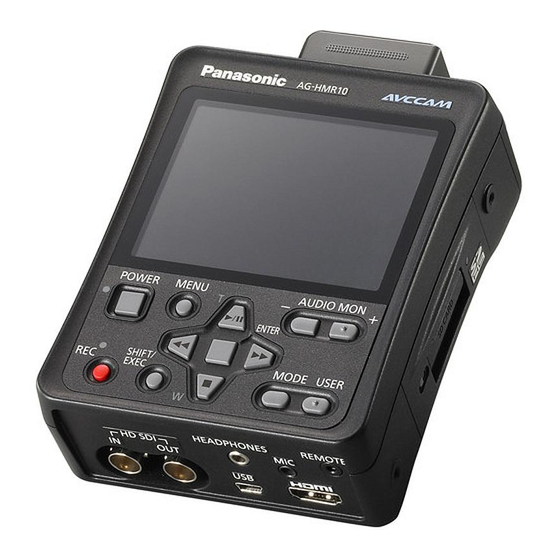 Panasonic AVCCAM AG-HMR10 Manuals