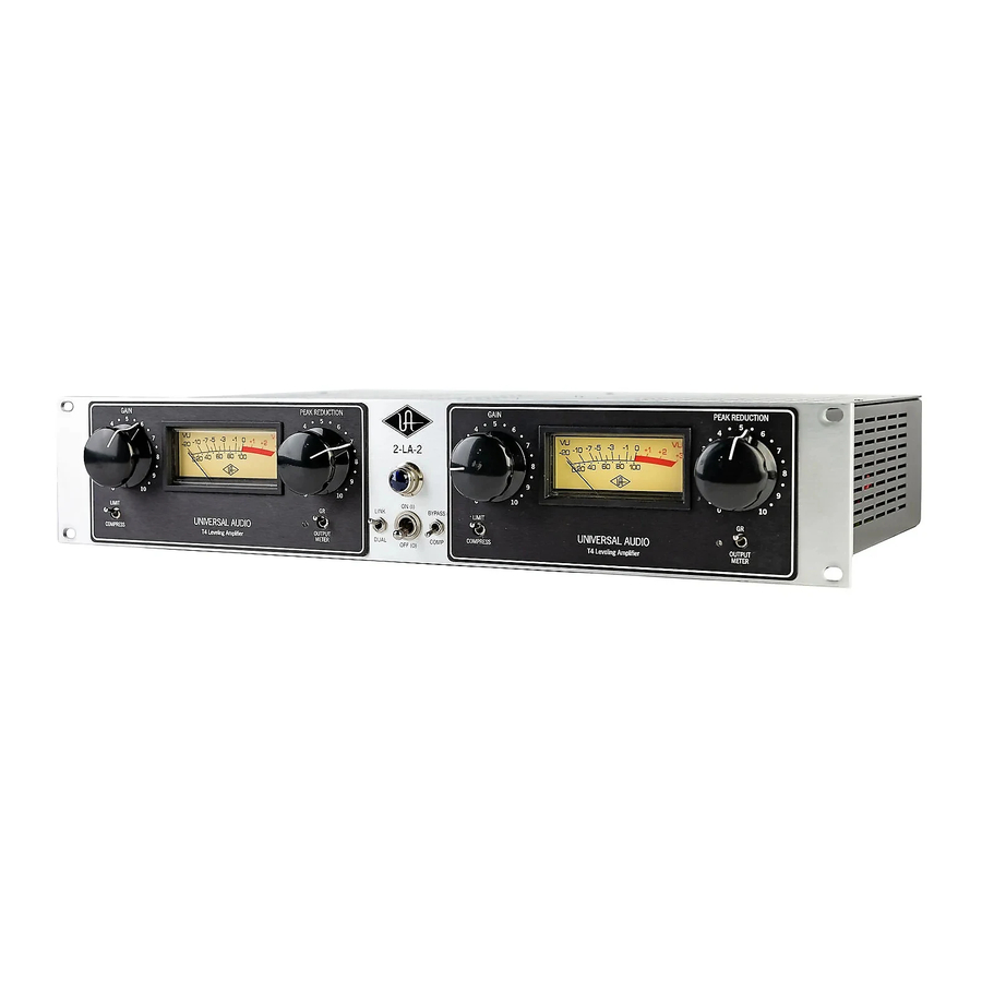 Universal Audio 2-LA-2 Manual