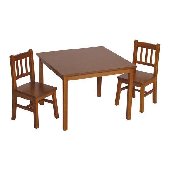 Guidecraft Mission Table & Chairs Set G86402 Assembly Instructions