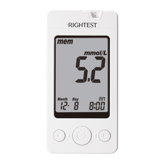 Rightest GT200 Blood Glucose Monitoring Manuals