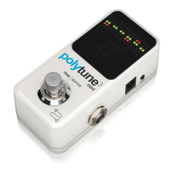 TC Electronic POLYTUNE 3 MINI Quick Start Manual