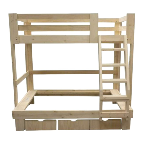 College Bed Lofts Multi-Width Bunk Bed with Angled Front Ladder and Drawers or Trundle Bed Underneath Quick Start Manual