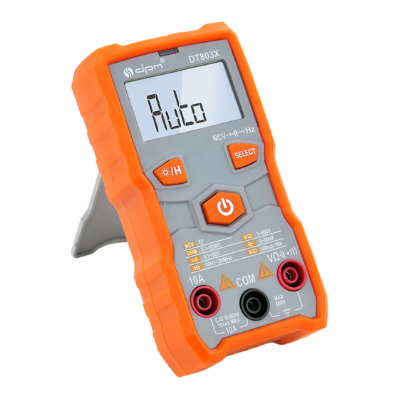 DPM DT803X Manuals