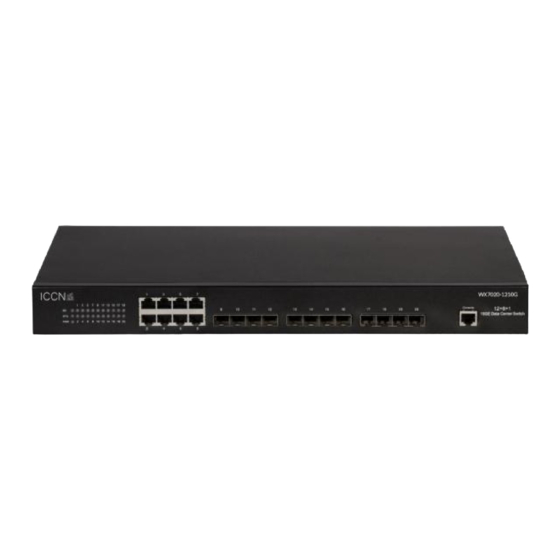 User Manuals: ICCN WX7020-1210G 10G SFP+ Switch
