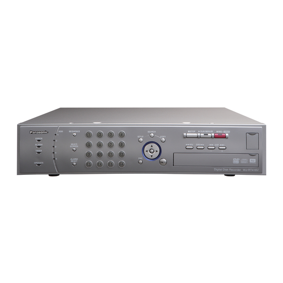 Panasonic WJ-RT416 Installation Manual