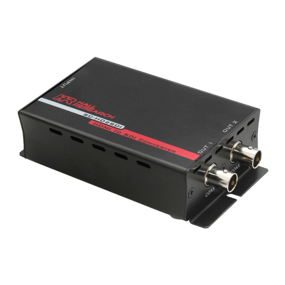 Hall Research Technologies SC-HD2SDI User Manual