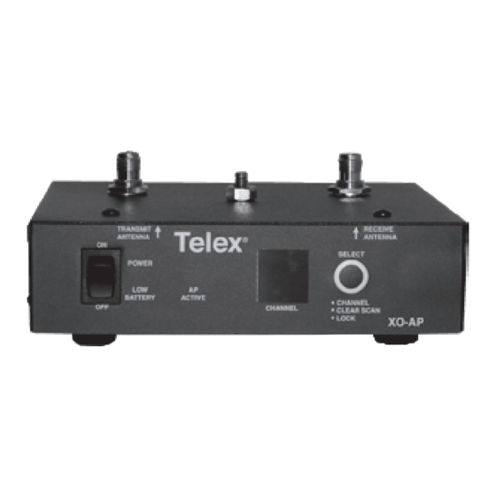 Telex Legacy XO-1 Specification Sheet