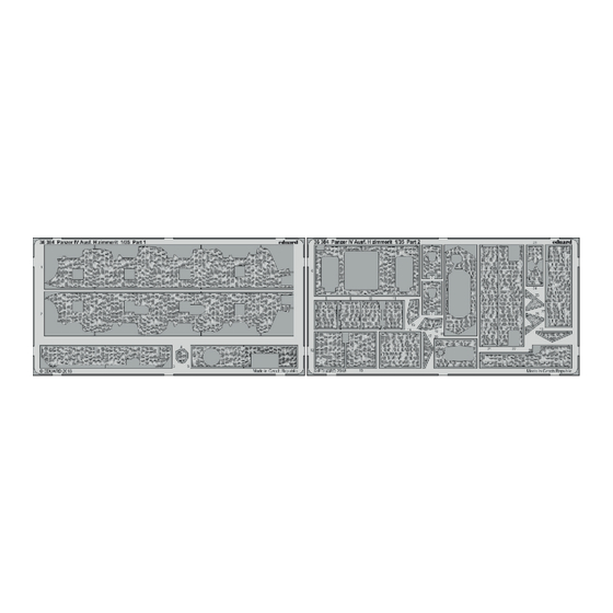 Eduard Panzer IV Ausf. H zimmerit Manual