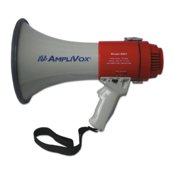 AmpliVox S601R Operating Instructions