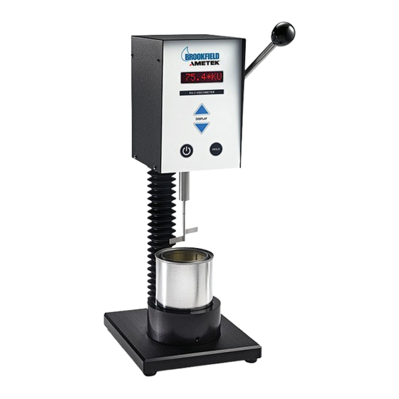 Brookfield AMETEK KU-3 Quick Start Manual