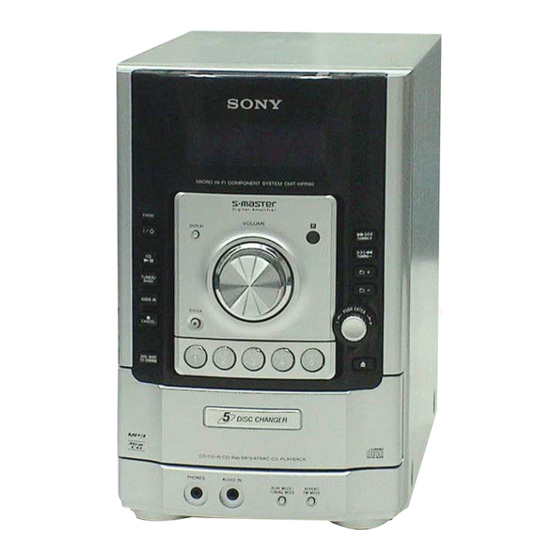 Sony HCD-HPR90 Service Manual