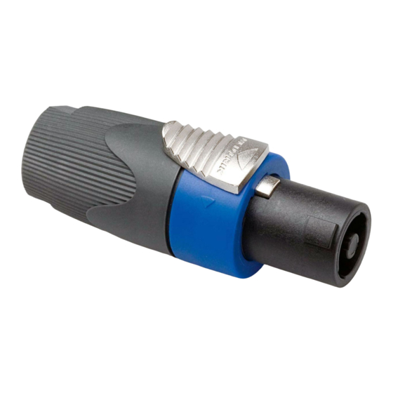 NEUTRIK NL4FX Assembly Instructions/Use And Care Manual