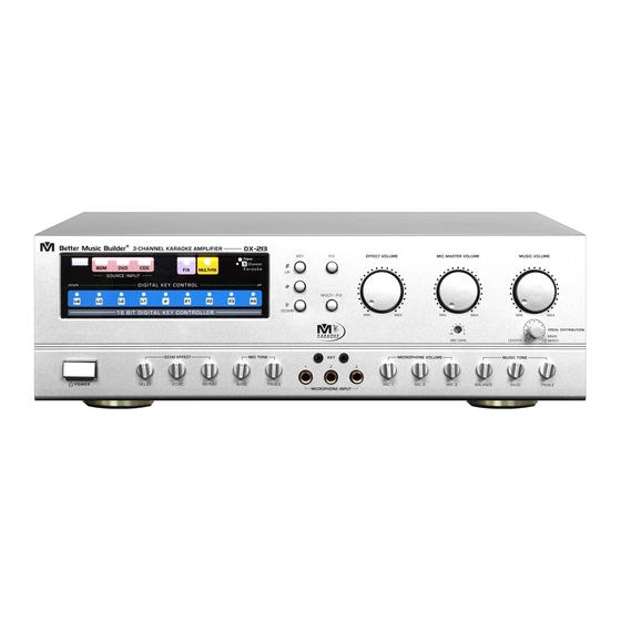Better Music Builder DX-213 Quick Start Manual