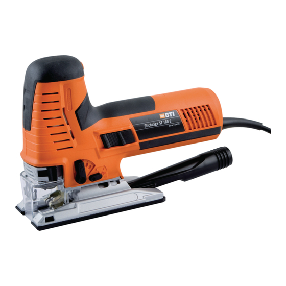 BTI ST 160 E Power Tool Set Manuals