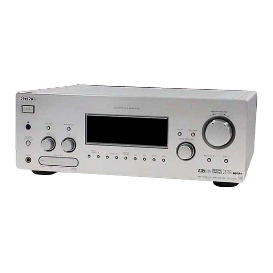 Sony STR-DB798 Easy Setup Manual