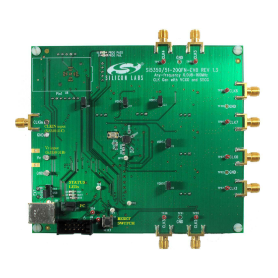 Silicon Laboratories Si5350/51-B20QFN-EVB Manuals