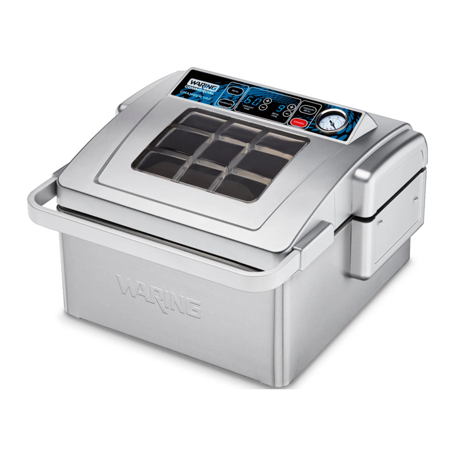 WARING COMMERRCIAL WCV300 - Vacuum Sealing System Manual