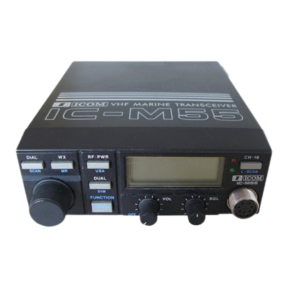 Icom IC-M55 Owner's Manual