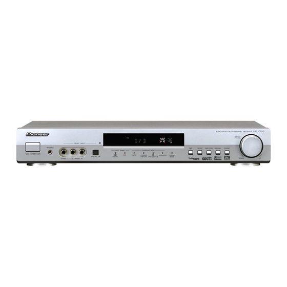 Pioneer VSX-C100 Audio Video Receiver Manuals
