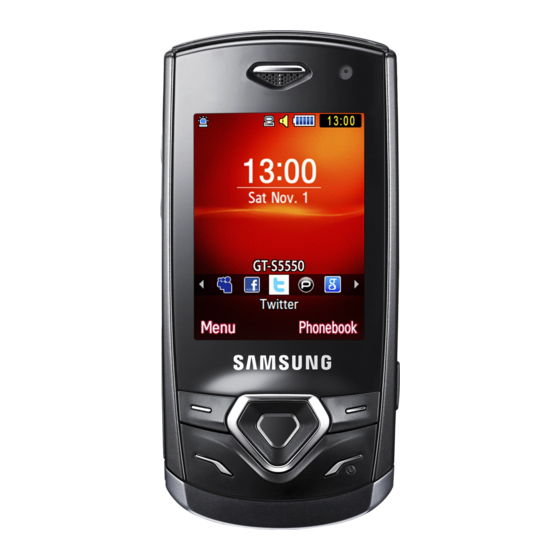Samsung GT-S5550 User Manual
