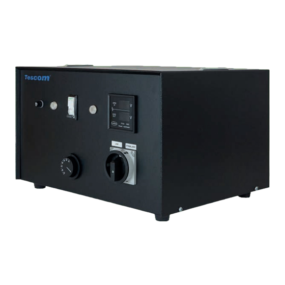 Tescom AVR 11 Voltage Regulators Manuals