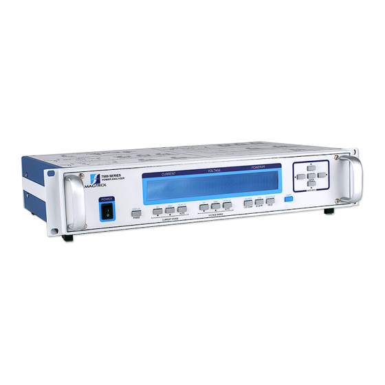 Magtrol 7500 SERIES User Manual