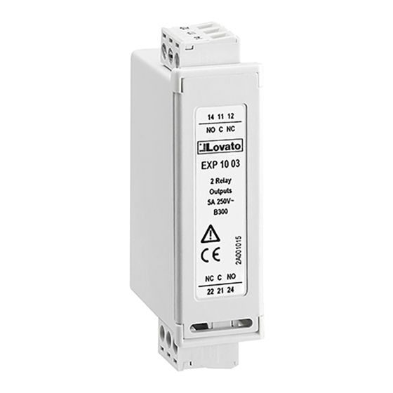 LOVATO ELECTRIC EXP10 03 Quick Start Manual