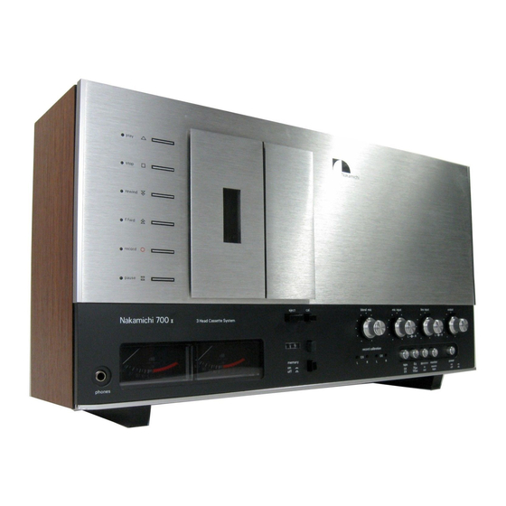 Nakamichi 100 Operating Instructions Manual
