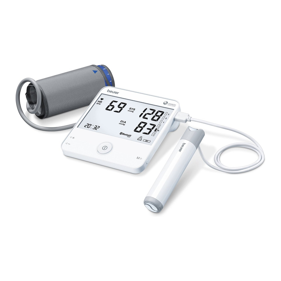 Beurer BM 95 - Bluetooth Blood pressure monitor with ECG function Manual