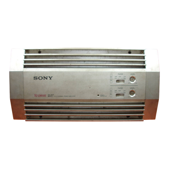 Sony XM-5046 Operating Instructions Manual
