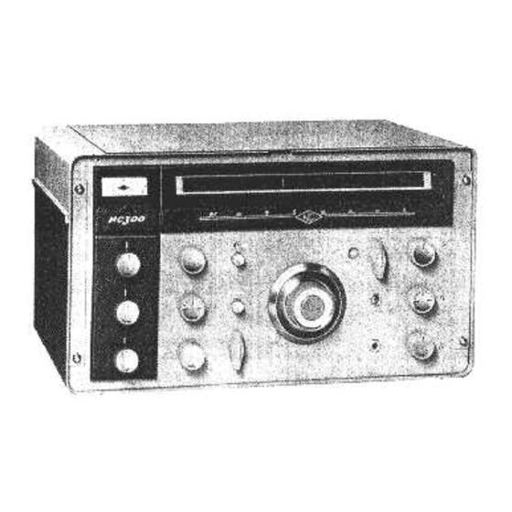 National Radio NC-300 Quick Manual