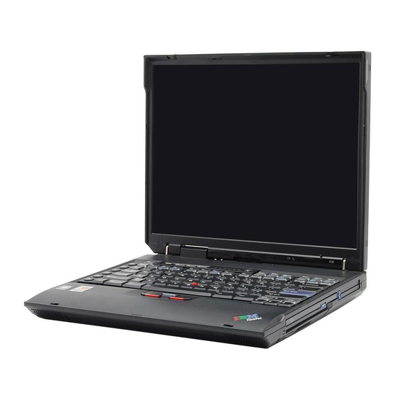 IBM THINKPAD THINKPAD A30 Service And Troubleshooting Manual