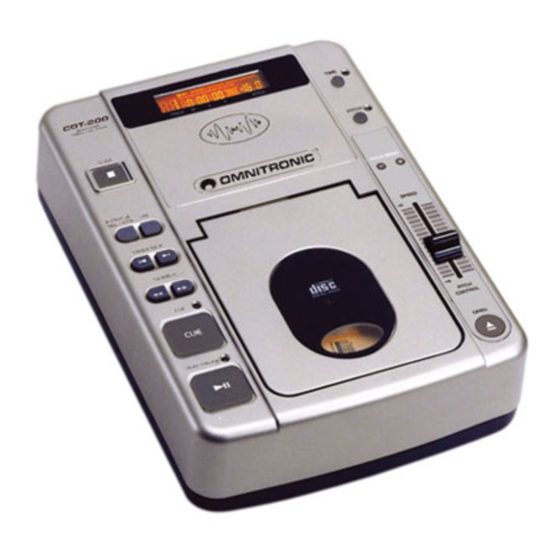 Omnitronic CDT-200 User Manual